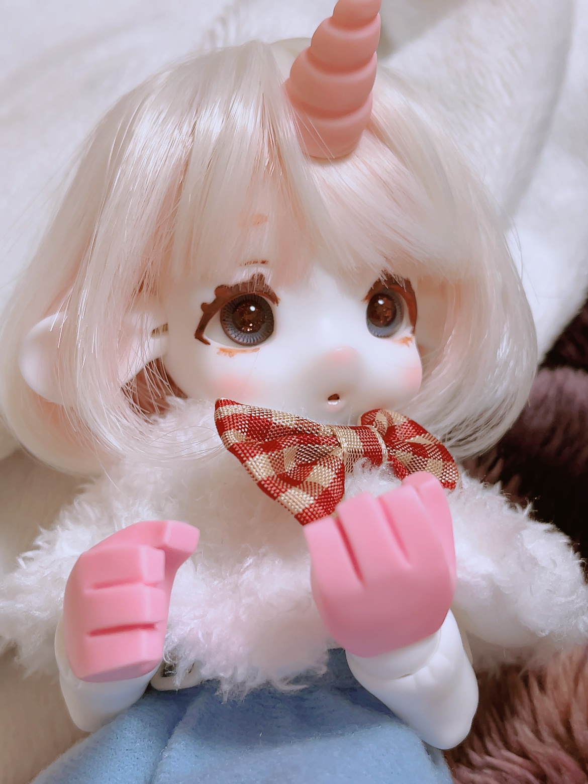 パウダー_ふわふわマフラー姿